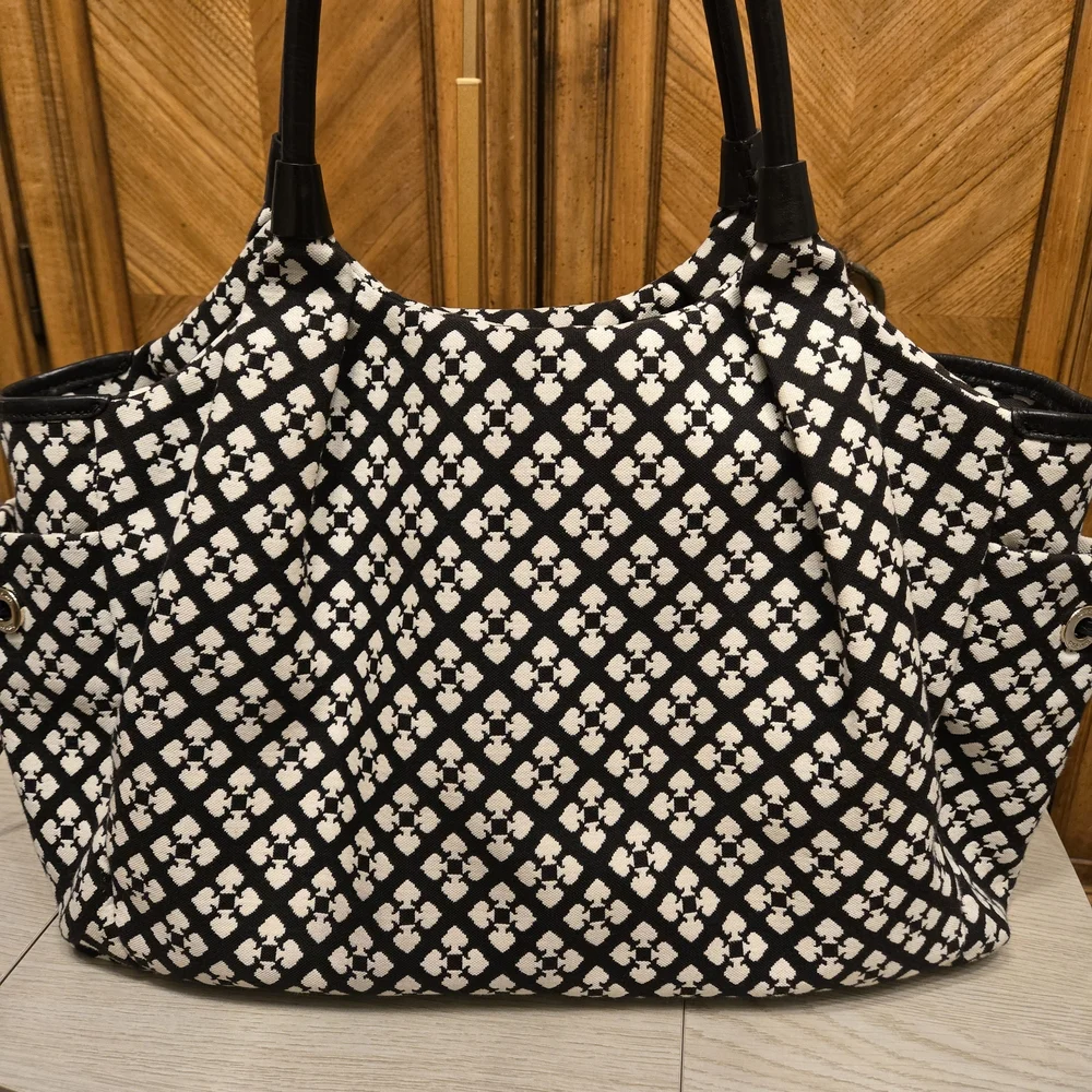 Kate Spade Classic Stevie Baby Bag, Black/Cream/Pink - Picture 3 of 9